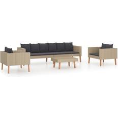 vidaXL 3059332 Loungesæt, 1 borde inkl. 2 stole & 1 sofaer