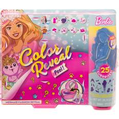 Barbie Dukketøj - Tyggelegetøj Dukker & Dukkehus Barbie Color Reveal Peel Doll with 25 Surprises & Mermaid Fantasy Fashion Transformation