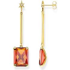Thomas Sabo Star Earrings - Gold/Transparent/Orange
