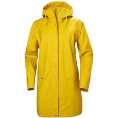 Dame - Firkantet - Gul - Polyester Tøj Helly Hansen W Moss Rain Coat - Essential Yellow