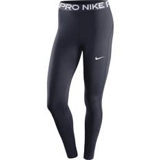 Nike Blå Tights Nike Pro Mid-Rise Leggings Women - Obsidian/White