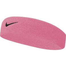 Dame - One Size - Polyester Pandebånd Nike Swoosh Headband Unisex - Pink Gaze/Oil Grey