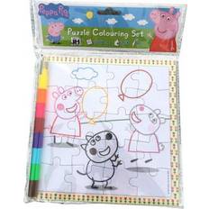 Mal-selv puslespil Peppa Pig Colouring Set 20 Pieces