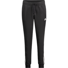 Adidas Dame Bukser & Shorts adidas Women's Essentials French Terry 3-Stripes Joggers - Black/White