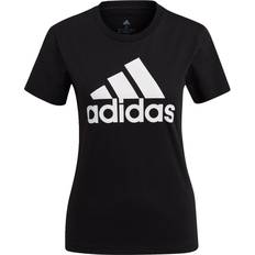 Adidas Dame Overdele adidas Women's Loungewear Essentials Logo T-shirt - Black/White