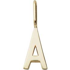 Design Letters Charms & Vedhæng Design Letters Bogstav 10mm Til Personlig Halskæde A-Z - Guld