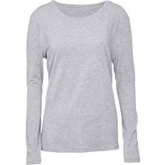 Dame - Grå T-shirts JBS Bamboo Long Sleeve Tee - Light Gray Melange