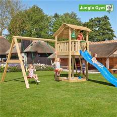Jungle Gym Klatrestativer - Rutsjebaner - Sandforme Legeplads Jungle Gym Play Tower Complete Shelter Incl Swing Module X'tra & Slide