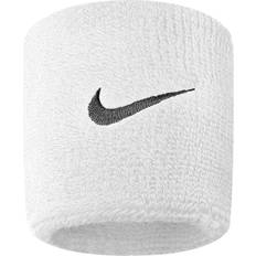Elastan/Lycra/Spandex Svedbånd Nike Swoosh Wristband 2-pack - White/Black