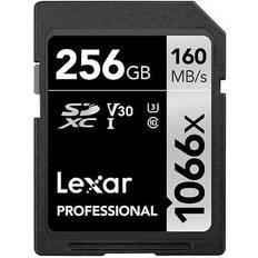 LEXAR 256 GB Hukommelseskort & USB Stik LEXAR Professional SDXC Class 10 UHS-I U3 V30 256GB (1066x)