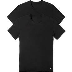 Nike Bomuld - Herre T-shirts Nike Shortsleeve Crewneck T-shirts 2-pack - Black/Black