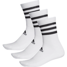 Adidas Dame - Polyester Strømper adidas 3-Stripes Cushioned Crew Socks 3-pack - White