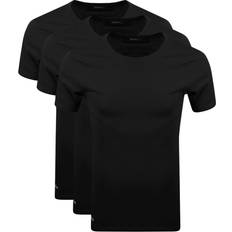 Lacoste Herre T-shirts Lacoste Crew Neck T-shirt 3-pack - Black