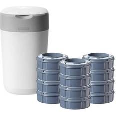 Tommee Tippee Blespande Tommee Tippee Twist & Click Nappy Disposal Bin Starter Kit with 12 Refills
