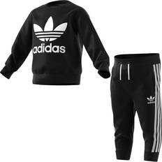 Adidas 92 Børnetøj adidas Infant Crew Sweatshirt Set - Black/White (ED7679)