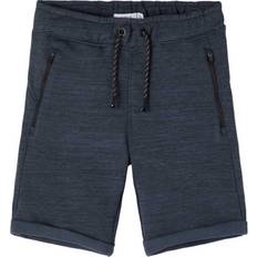 140 - Polyester - Shorts Bukser Name It Zip Pocket Sweat Shorts - Blue/Dark Sapphire (13190443)