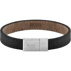 Hugo Boss Herre Armbånd HUGO BOSS Essentials Bracelet - Black/Silver