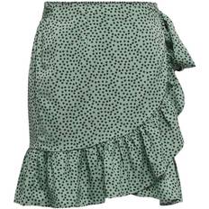 Flæse - Grøn - Korte kjoler Tøj Only Olivia Slå-om Nederdel - Green/Chinois Green