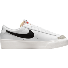 Nike 35 ⅓ - Dame - Læder Sneakers Nike Blazer Low Platform W - White/Sail/Team Orange/Black