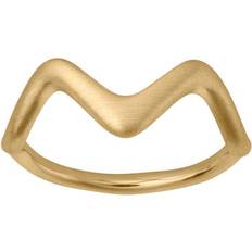 ByBiehl Sølv Ringe ByBiehl Wave Small Ring - Gold