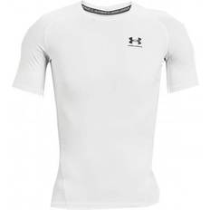 Under Armour One Size Tøj Under Armour Men's HeatGear Short Sleeve T-shirt - White/Black