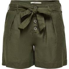 Only Grøn Shorts Only High Waist Belt Shorts - Green/Forest Night