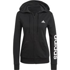 Adidas 18 Overdele adidas Essentials Logo Full-Zip Hoodie - Black/White