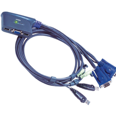 Blå - Kabeladaptere Kabler Aten CS62US USB A/3.5mm/VGA - VGA/3.5mm/USB A Mini Adapter