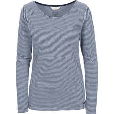32 - Blå - Elastan/Lycra/Spandex T-shirts Trespass Caribou Women's Striped Long Sleeve T-shirt - Navy Marl