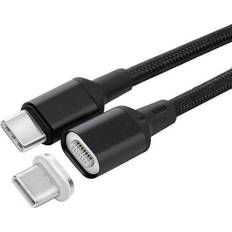 MicroConnect USB-kabel Kabler MicroConnect Magnetic USB C - USB C 3.1 (Gen.1) M-M 1m