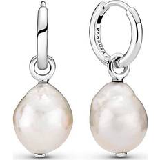 Pandora Perler - Sølv Smykker Pandora Baroque Freshwater Cultured Pearl Earrings - Silver/Pearl