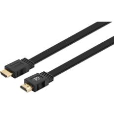Manhattan Flat HDMI-HDMI High Speed with Ethernet 15m