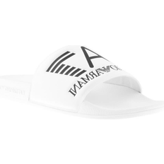 Emporio Armani Hvid Sko Emporio Armani Maxi Logo Slide - White