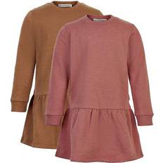 Minymo Polyester Børnetøj Minymo Sweat Dress 2-pack - Canyon Rose (5750 411)