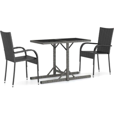 vidaXL 3072452 Havemøbelsæt, 1 borde inkl. 2 stole