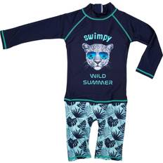 Drenge UV-dragter Swimpy Wild Summer UV Suit - Navy Blue