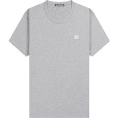 Acne Studios T-shirts & Toppe Acne Studios Nash Face Crew Neck T-shirt Unisex - Light Grey Melange