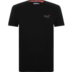 Superdry Sort Overdele Superdry Small Chest Logo T-shirt - Black