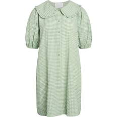 Sisters Point Grøn Tøj Sisters Point Efa SS Dress - Green/Bamboo