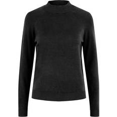 Pieces Sera High Neck Knitted Top - Black