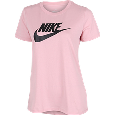 12 - 32 - Dame - Pink Overdele Nike Sportswear Essential T-shirt - Pink Glaze/Black