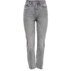 Only 30 Bukser & Shorts Only Emily Life High Waist Straight Fit Jeans - Grey/Grey Denim