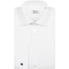 Stenströms Fitted Body Double Shirt - Cuff White