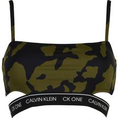 Dame - Genanvendt materiale - Grøn Bikinier Calvin Klein Bralatte Bikini Top - Back Cut Out Print