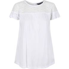 Regatta Viskose Overdele Regatta Abitha Short Sleeved Broiderie T-shirt - White