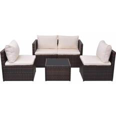 Kvadratiske - Polyrattan Loungesæt vidaXL 43109 Loungesæt, 1 borde inkl. 4 sofaer