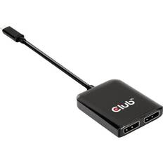 Club3D USB C-2DisplayPort M-F Adapter