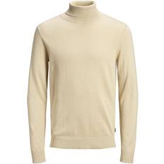 Beige - Herre - Nylon Sweatere Jack & Jones Roll Requirement Sweater - Beige/Oatmeal