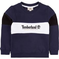 Timberland Drenge Sweatshirts Timberland Logo Sweatshirt - Navy/White (T25S58-85T)
