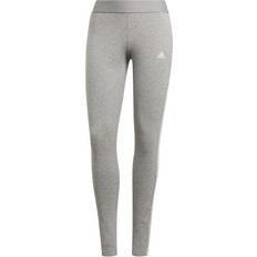 Adidas Dame Tights adidas Women 3 Stripes Leggings - Gray/White